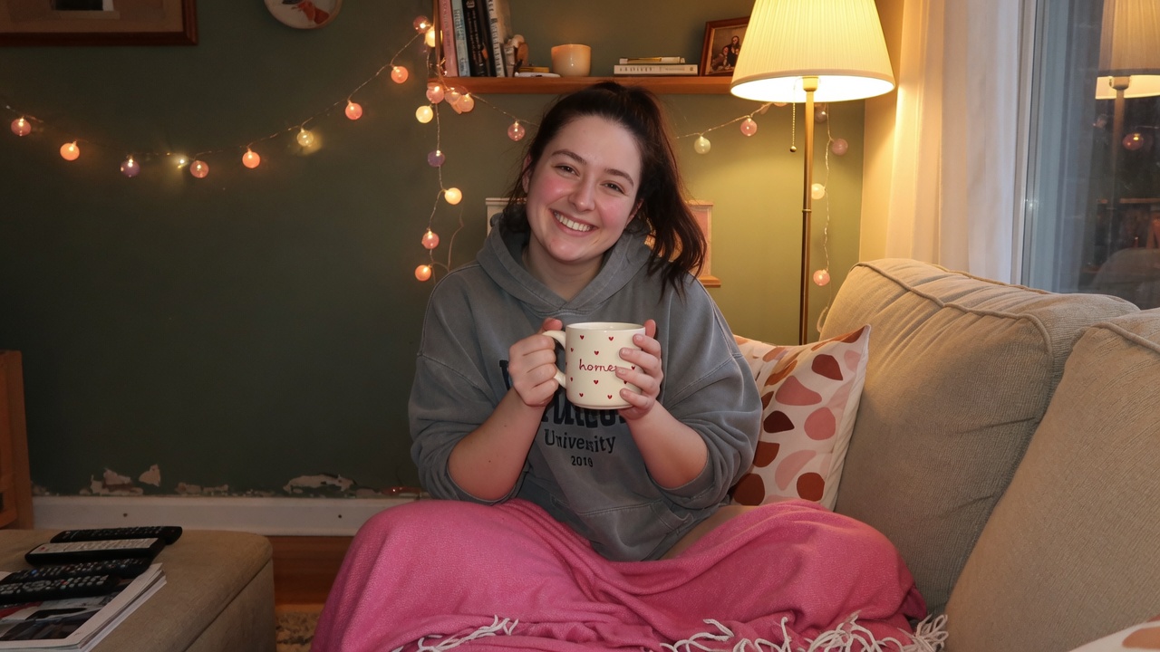 Living-room game night with soft lamps and easy laughter.